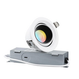 3 Inch Adjustable Gimbal LED Downlight - 5CCT Selectable - CRI90 694lm - White