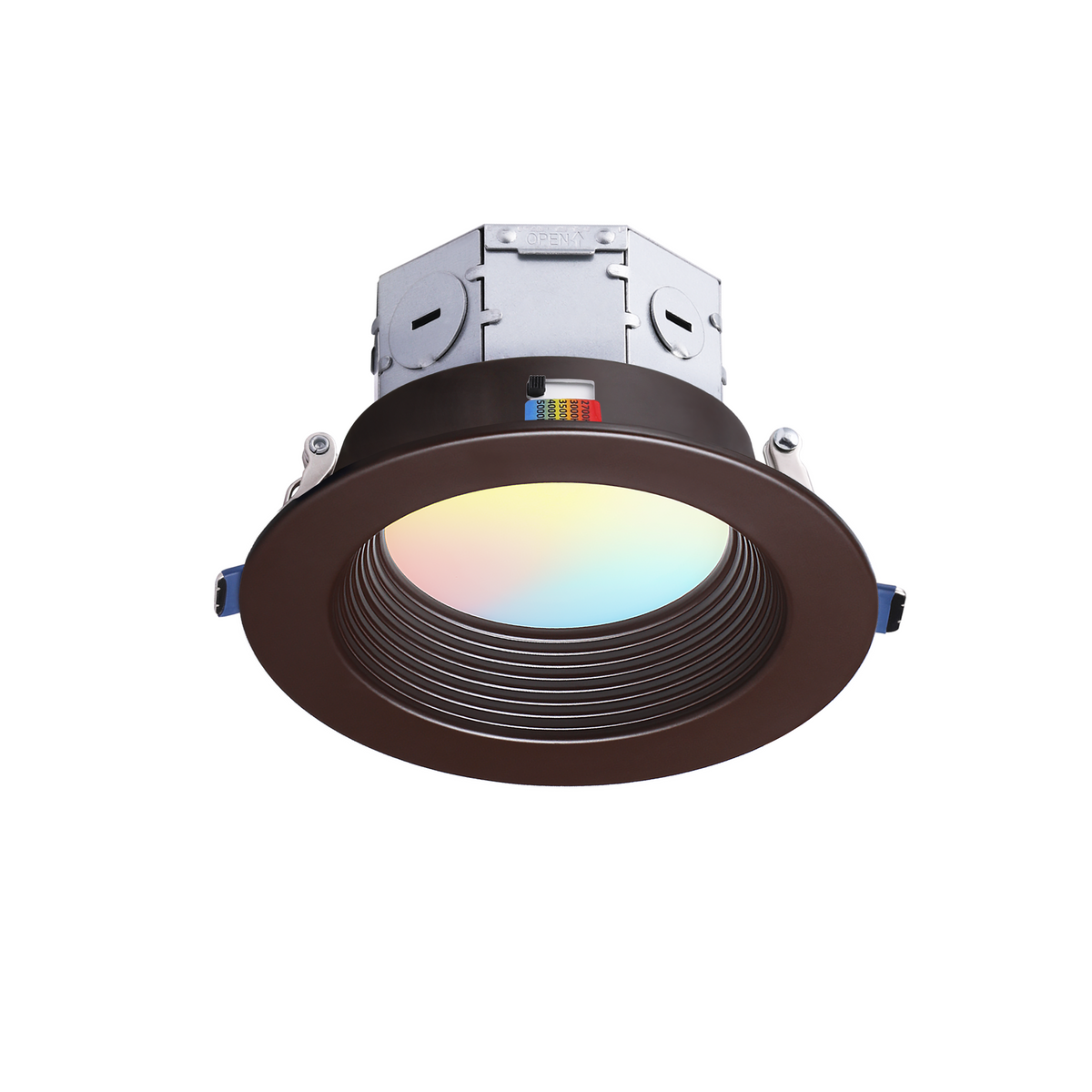 Deep Recessed LED Downlight - 5CCT Selectable - CRI90 800-1200lm - Oil Rubbed Bronze/White
