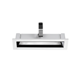 Recessed LED Linear Downlight - 5CCT Polarized Wall Wash - CRI90 500lm 8W - White