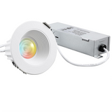 2" Deep Recessed Threaded Reflector LED Downlight - 5CCT Selectable - 9W 600lm CRI90+ - White