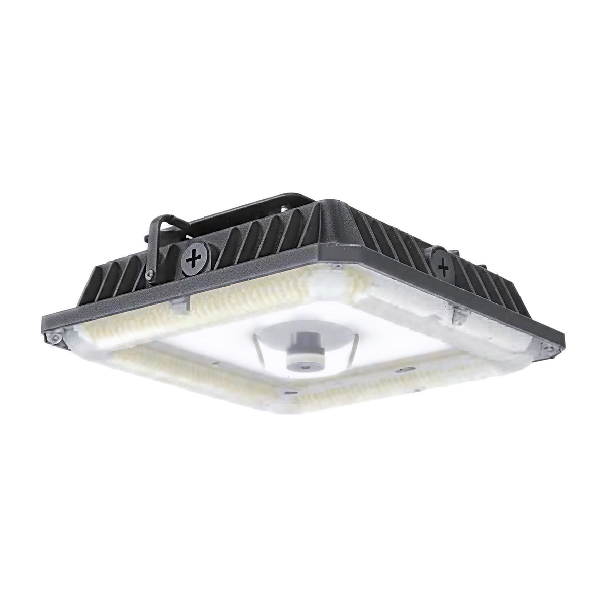 LED Garage Canopy Light - 30–100W Selectable - 13,000 lm - 3500/4000/5000K - Sensor Base - DLC Listed - 120–277V