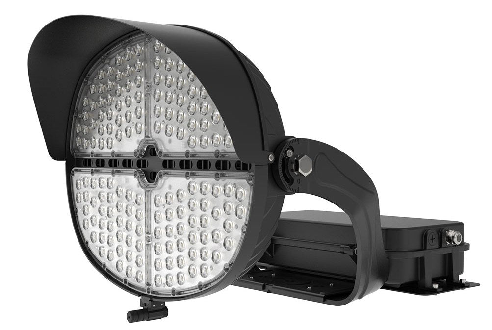 LED Sports Light - Two Beam Options - 600W/850W/1200W - 5700K - Black Trunnion Mount