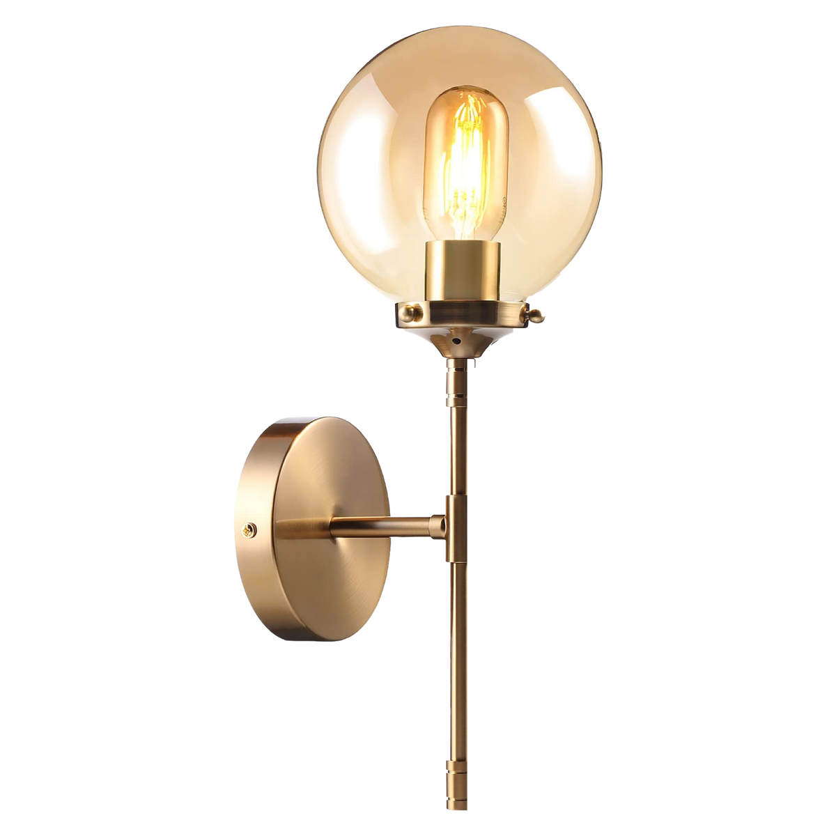 Vintage LED Globe Bulb - 2200K Warm White - 4W 400lm - Smoke Gray/Amber Glass