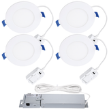 1-to-4 LED Downlight Kit - 5CCT Selectable - 2296/3608Lm - White Rapidmount™