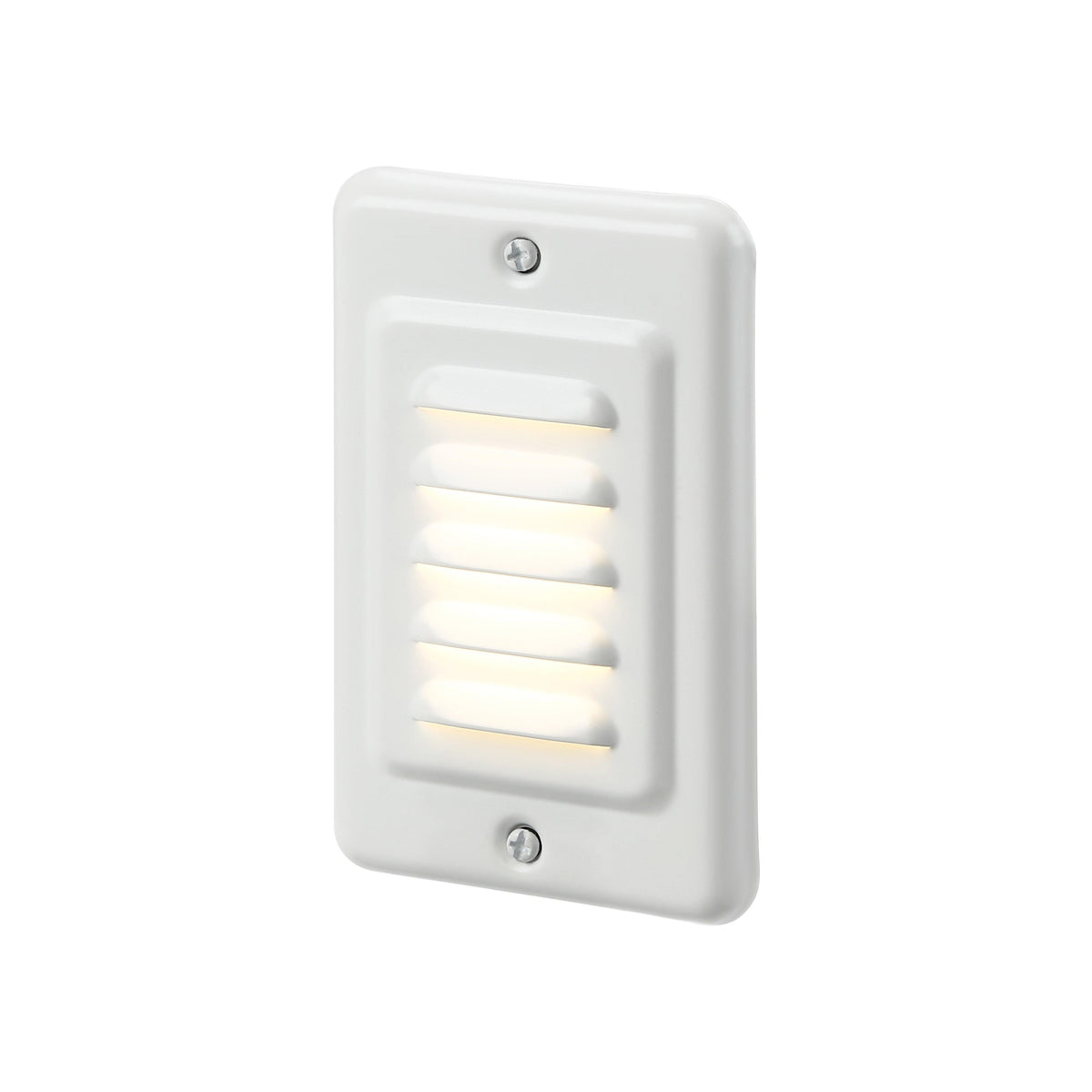 LeonLite® Pro Upright Pillbox Louvered Step & Deck Light - White - 3000K - LeonLite