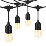 TORCHSTAR® Pro Retro Outdoor String Light - 50 Feet 24 Sockets - LeonLite